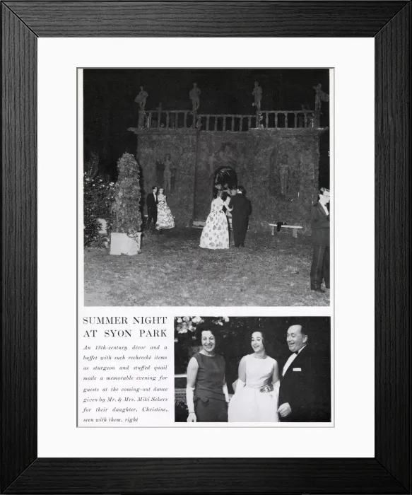 Framed Print : Page from The Tatler reporting on the coming out dance of Christine Sekers Framed Print : Page from The Tatler reporting on the coming out dance of Christine Sekers