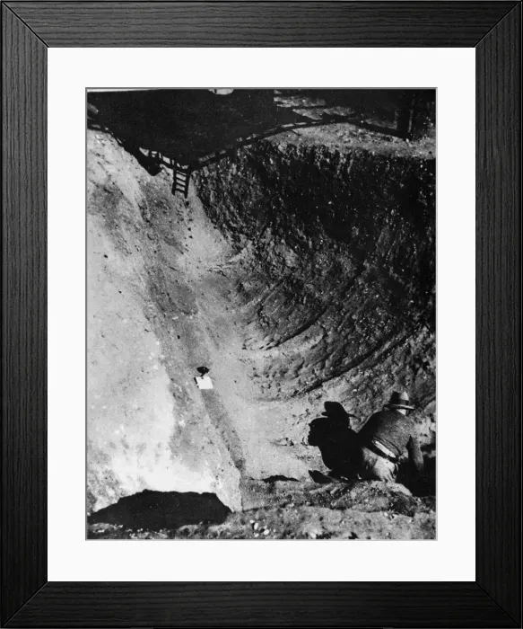 Framed Print : The ship-grave of an Anglo-Saxon king found at Sutton Hoo in Suffolk