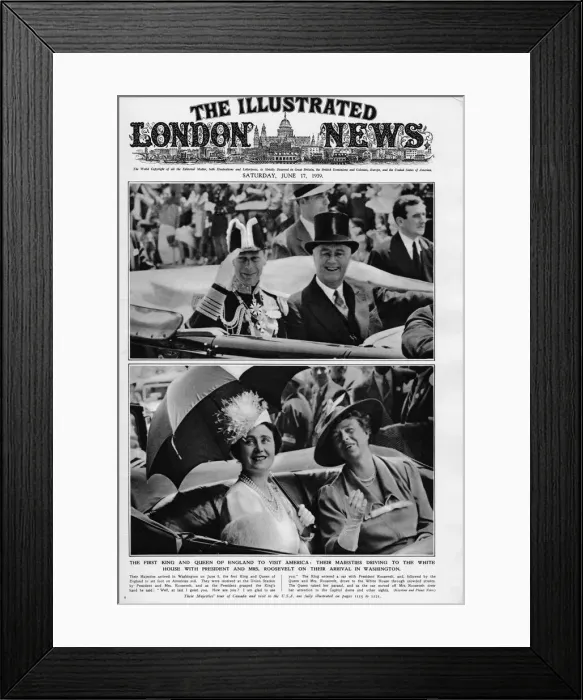 Framed Print : King George VI in USA, ILN cover Framed Print : King George VI in USA, ILN cover