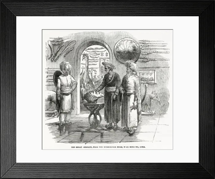 Framed Print : The great aerolite, from the Kurrukpoor Hills, India. The museum of the Asiatic Society Framed Print : The great aerolite, from the Kurrukpoor Hills, India. The museum of the Asiatic Society
