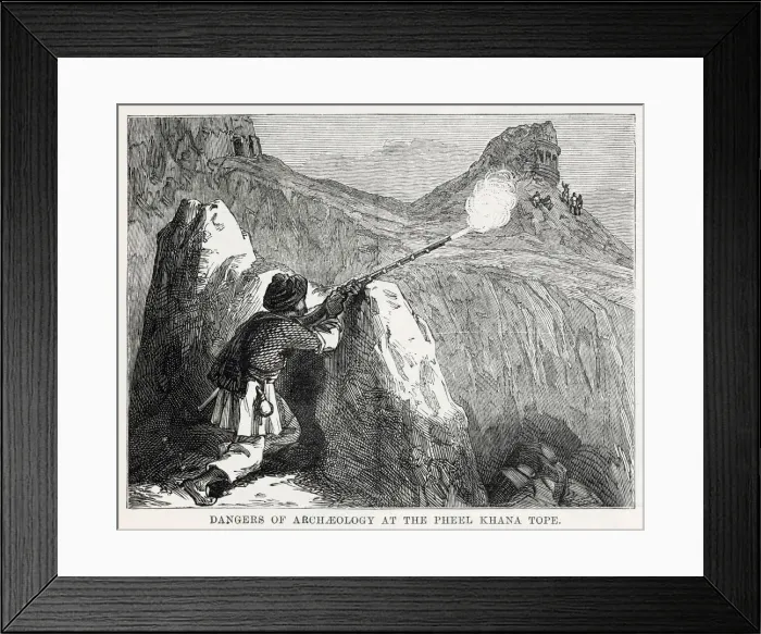 Framed Print : Dangers of archaeology at the Pheel Khana Tope, near Jellalabad, Afghanistan, 1879 Framed Print : Dangers of archaeology at the Pheel Khana Tope, near Jellalabad, Afghanistan, 1879