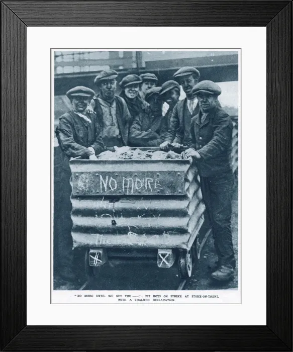 Framed Print : Coal Strike in Stoke-on-Trent 1920 Framed Print : Coal Strike in Stoke-on-Trent 1920
