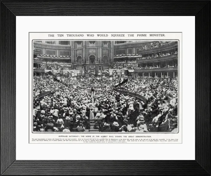 Framed Print : Great Demonstration in the Albert Hall 1908 Framed Print : Great Demonstration in the Albert Hall 1908