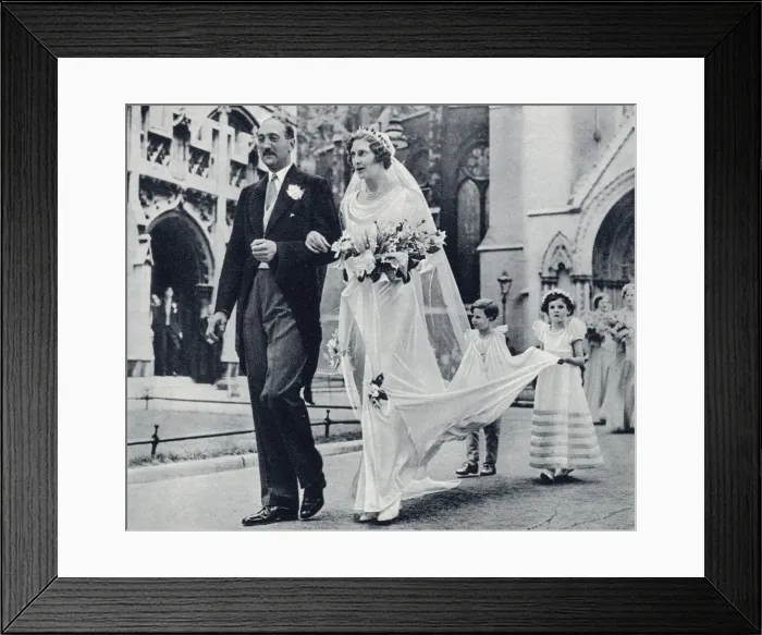 Framed Print : Wedding of H T H Foley and Miss Helen Pearson