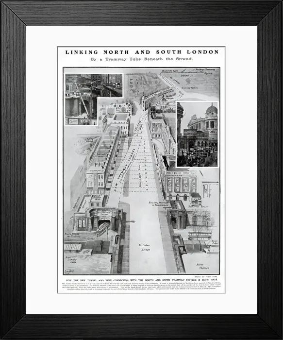 Framed Print : Linking North and South London 1907 Framed Print : Linking North and South London 1907