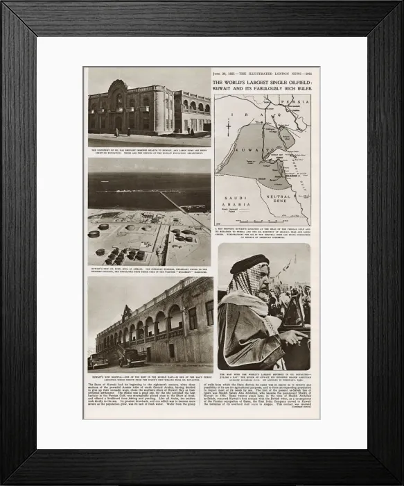 Framed Print : The worlds largest single oilfield: Kuwait and its fabulously rich ruler Framed Print : The worlds largest single oilfield: Kuwait and its fabulously rich ruler