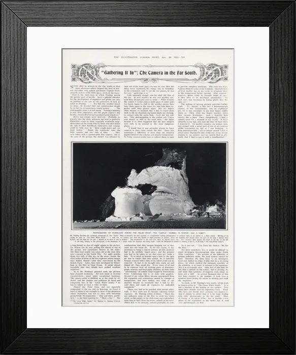 Framed Print : Gathering it in: the camera in the far south