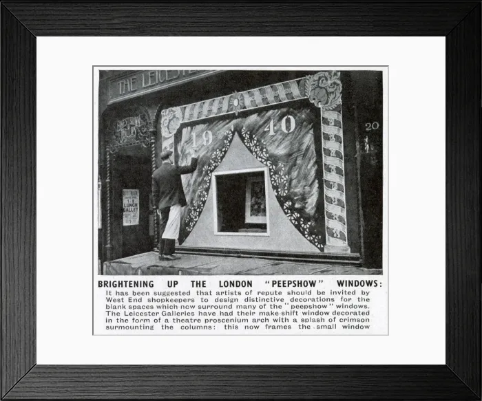 Framed Print : Brightening up the London Peepshow windows Framed Print : Brightening up the London Peepshow windows