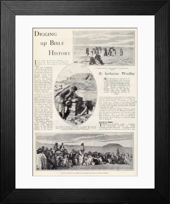 Framed Print : Page from Britannia & Eve by Katharine Woolley reporting on the great excavations carried Framed Print : Page from Britannia & Eve by Katharine Woolley reporting on the great excavations carried