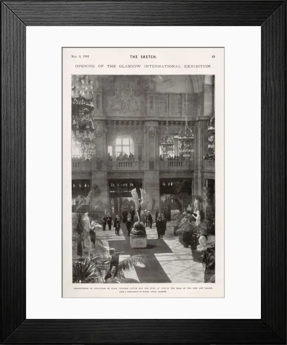 Framed Print : Presentation of the conveners to Princess Louise and the Duke of Fife in the hall of Framed Print : Presentation of the conveners to Princess Louise and the Duke of Fife in the hall of