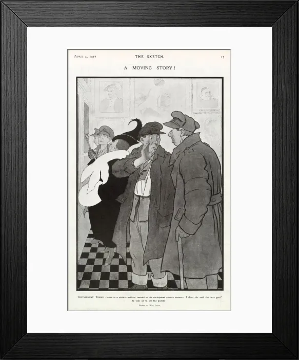 Framed Print : Convalescent Tommy (taken to a picture gallery, instead of the anticipated picture palace Framed Print : Convalescent Tommy (taken to a picture gallery, instead of the anticipated picture palace