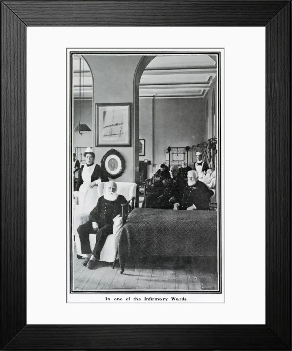 Framed Print : Royal Hospital Chelsea, Infirmary Wards 1902 Framed Print : Royal Hospital Chelsea, Infirmary Wards 1902