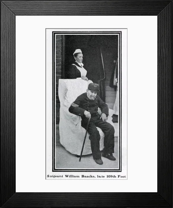 Framed Print : Sergeant William Baacke, Late 109th Regiment of Foot, a Chelsea Pensioner Framed Print : Sergeant William Baacke, Late 109th Regiment of Foot, a Chelsea Pensioner