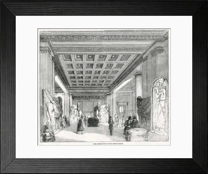 Framed Print : The Nineveh Room at the British Museum. Date: 1853 Framed Print : The Nineveh Room at the British Museum. Date: 1853