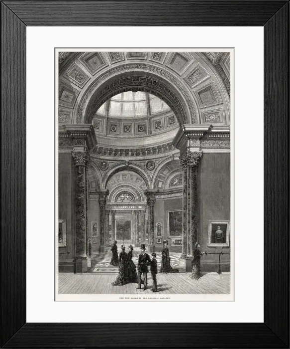 Framed Print : The new rooms in the National Gallery Framed Print : The new rooms in the National Gallery