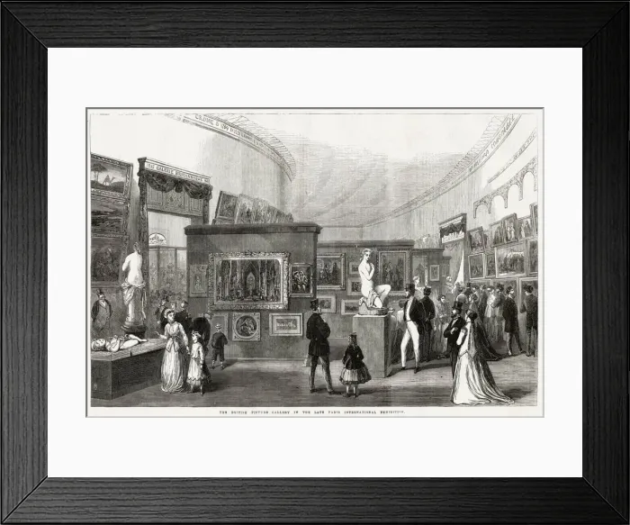 Framed Print : British picture gallery, Paris International Exhibition Framed Print : British picture gallery, Paris International Exhibition