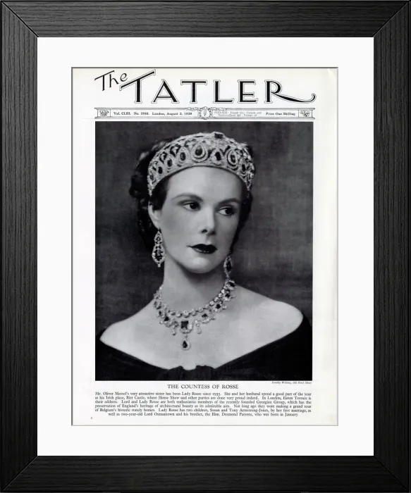 Framed Print : Tatler cover, Countess of Rosse Framed Print : Tatler cover, Countess of Rosse