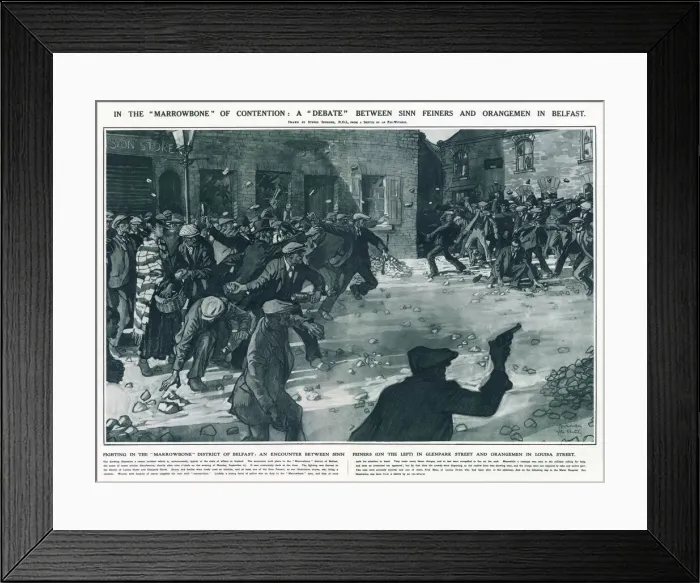 Framed Print : Fighting in the Marrowbone area of Belfast Framed Print : Fighting in the Marrowbone area of Belfast