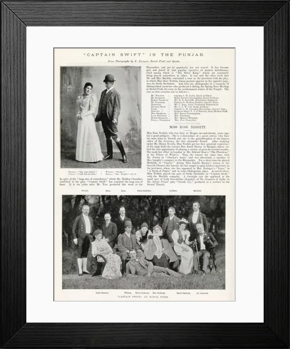 Framed Print : Captain Swift in the Punjab. Date: 1894 Framed Print : Captain Swift in the Punjab. Date: 1894