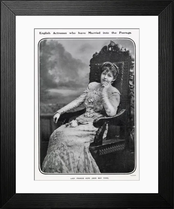 Framed Print : Lady Francis Hope (1866 - 1938), formerly the actress Miss May Yohe Framed Print : Lady Francis Hope (1866 - 1938), formerly the actress Miss May Yohe