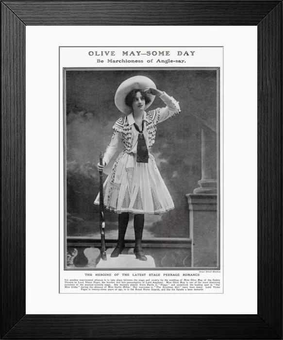 Framed Print : Olive May (nee Olive Mary Meatyard), Countess of Drogheda (1886 - 1947)