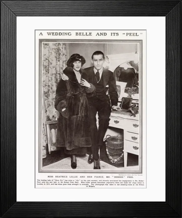 Framed Print : Beatrice Lillie, popular stage actress and entertainer, pictured in her dressing room
