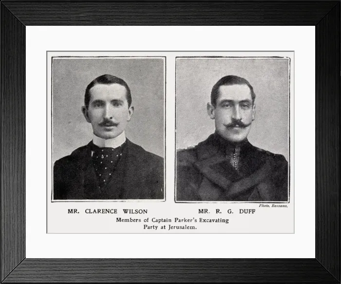 Framed Print : Clarence Wilson and Mr R. G Duff, members of the Captain Parkers Excavating Party Framed Print : Clarence Wilson and Mr R. G Duff, members of the Captain Parkers Excavating Party