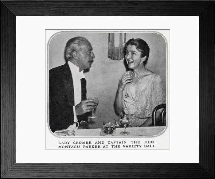 Framed Print : Lady Cromer and Hon. Montagu Parker at the Variety Ball. Date: 1933 Framed Print : Lady Cromer and Hon. Montagu Parker at the Variety Ball. Date: 1933