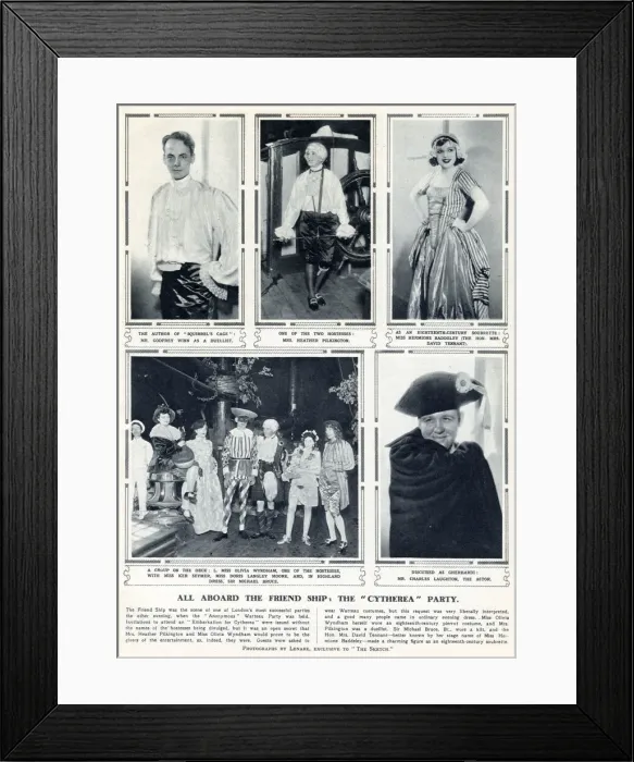 Framed Print : Page from The Sketch reporting on an anonymous Watteau party in fact arranged by Heather Framed Print : Page from The Sketch reporting on an anonymous Watteau party in fact arranged by Heather