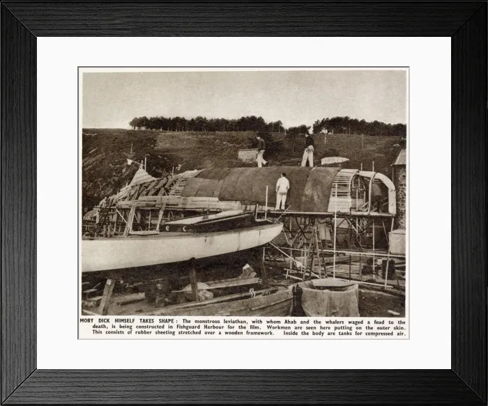 Framed Print : Moby Dick himself takes shape: The monstrous leviathan, with whom Ahab Framed Print : Moby Dick himself takes shape: The monstrous leviathan, with whom Ahab