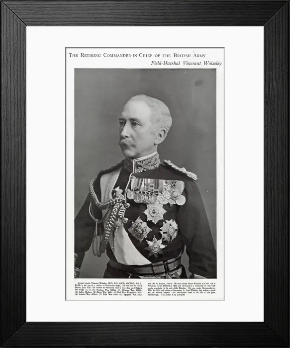 Framed Print : Field Marshal Garnet Joseph Wolseley, 1st Viscount Wolseley Framed Print : Field Marshal Garnet Joseph Wolseley, 1st Viscount Wolseley