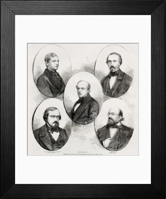 Framed Print : Neapolitan exiles in London: Il Duca Castromediano Caballeno (top left) Framed Print : Neapolitan exiles in London: Il Duca Castromediano Caballeno (top left)