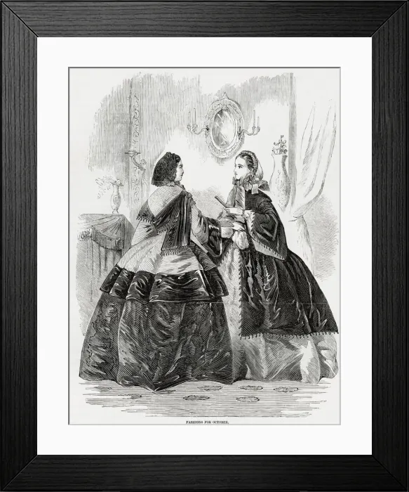 Framed Print : Fashions for October 1857 Framed Print : Fashions for October 1857