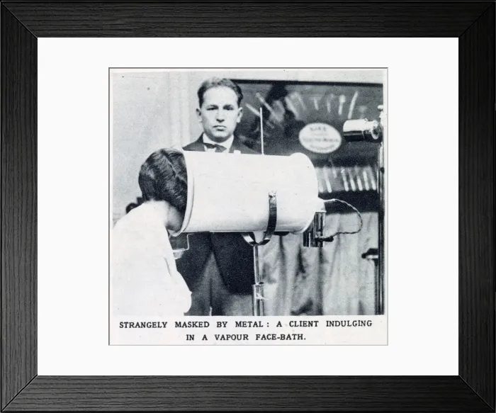 Framed Print : Woman Indulging a Vapour Face-Bath 1928