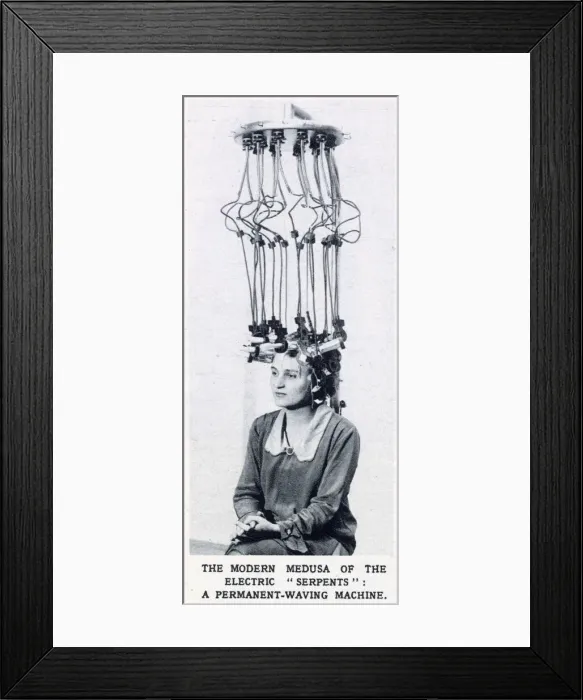 Framed Print : Electric Permanent Waving Machine 1928 Framed Print : Electric Permanent Waving Machine 1928