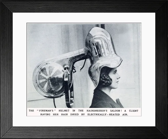 Framed Print : Woman Having her Hair Dried 1928