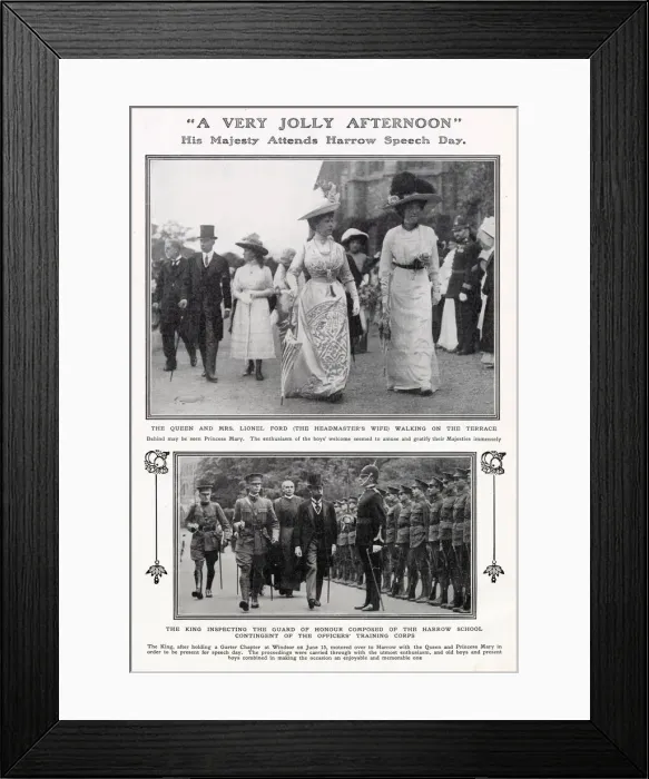 Framed Print : A Very Jolly Afternoon - his majesty King George V attends Harrow School Speech Day Framed Print : A Very Jolly Afternoon - his majesty King George V attends Harrow School Speech Day
