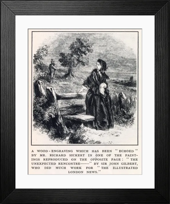 Framed Print : Engraving by Sir John Gilbert, featured in The Illustrated London News in 1932 to show