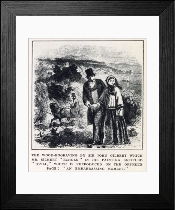 Framed Print : Engraving by Sir John Gilbert, featured in The Illustrated London News in 1932 to show Framed Print : Engraving by Sir John Gilbert, featured in The Illustrated London News in 1932 to show