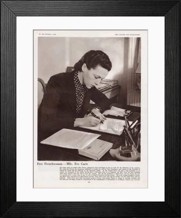 Framed Print : Free Frenchwoman - Eve Curie