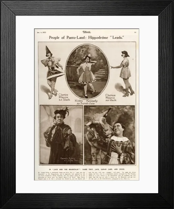 Framed Print : People of Panto-land, Jack & the Beanstalk at Hippodrome Framed Print : People of Panto-land, Jack & the Beanstalk at Hippodrome