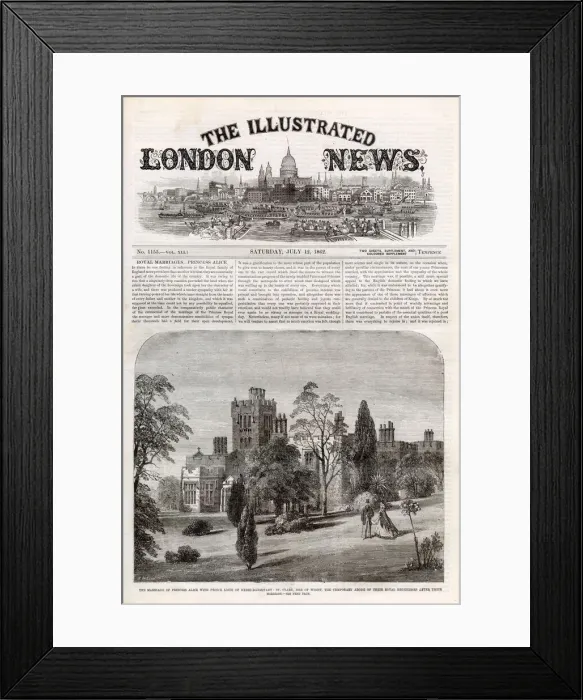 Framed Print : ILN front cover, 12 July 1862 - Alice & Louis Hesse Framed Print : ILN front cover, 12 July 1862 - Alice & Louis Hesse