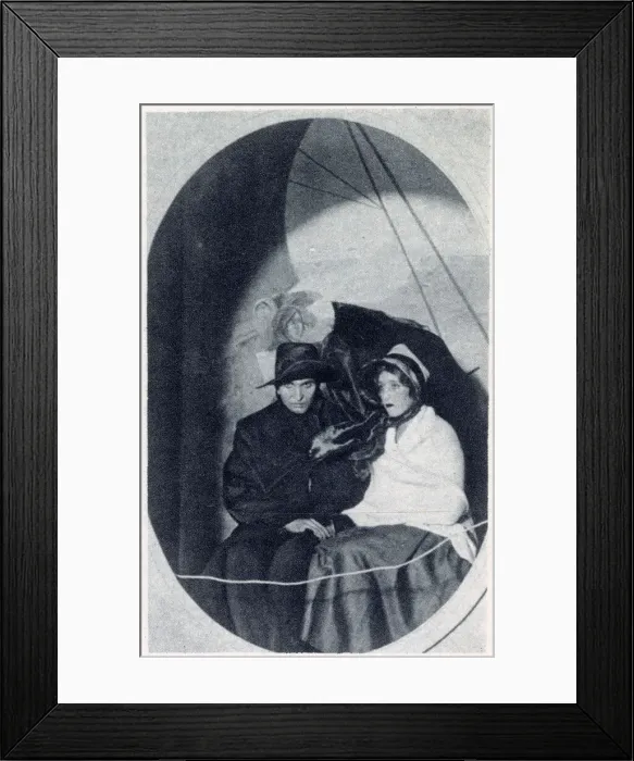 Framed Print : Lady Morvyth Bensen and Mr Valentine Whitaker dressed up as Ford Madox Browns painting Framed Print : Lady Morvyth Bensen and Mr Valentine Whitaker dressed up as Ford Madox Browns painting