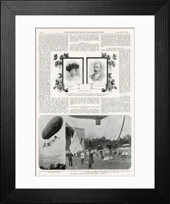 Framed Print : The Wedding of the World Champion Sculler Mr George Towns to Miss Amy Roslyn Harding Framed Print : The Wedding of the World Champion Sculler Mr George Towns to Miss Amy Roslyn Harding