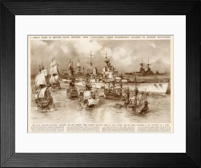 Framed Print : A Great name in British Naval History - The Nine Royal Navy vessels to bear the name Framed Print : A Great name in British Naval History - The Nine Royal Navy vessels to bear the name