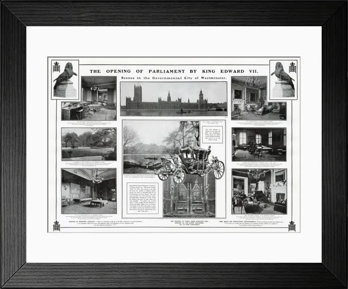 Framed Print : The Opening of Parliament by King Edward VII: Scenes in the Governmental City of Framed Print : The Opening of Parliament by King Edward VII: Scenes in the Governmental City of