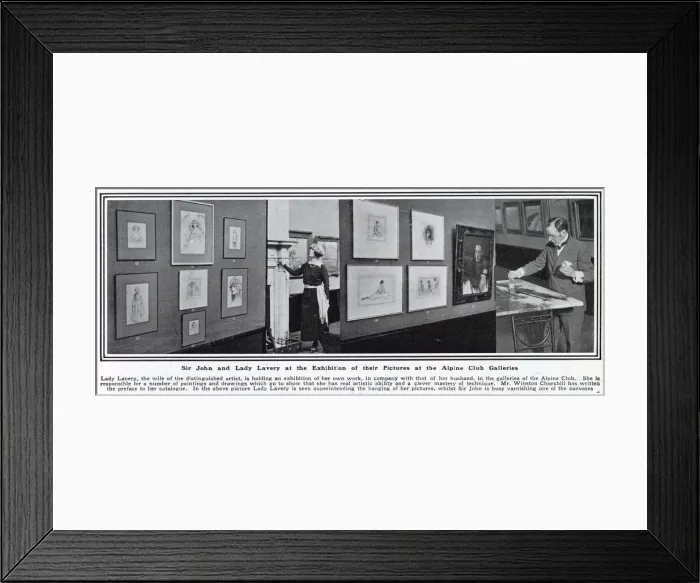 Framed Print : Sir John and Lady Lavery at the exhibition of their pictures at the Alpine Club Galleries Framed Print : Sir John and Lady Lavery at the exhibition of their pictures at the Alpine Club Galleries