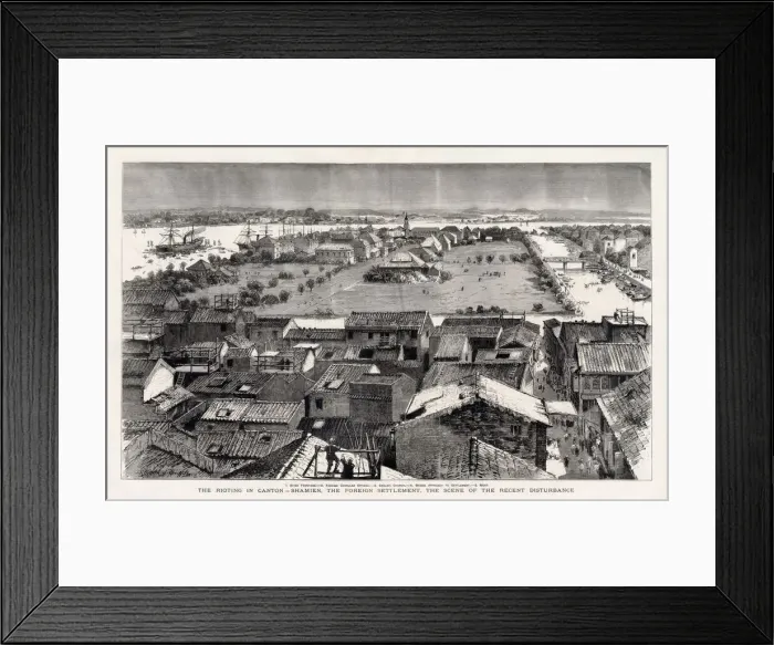 Framed Print : Rioting in Canton, 1883