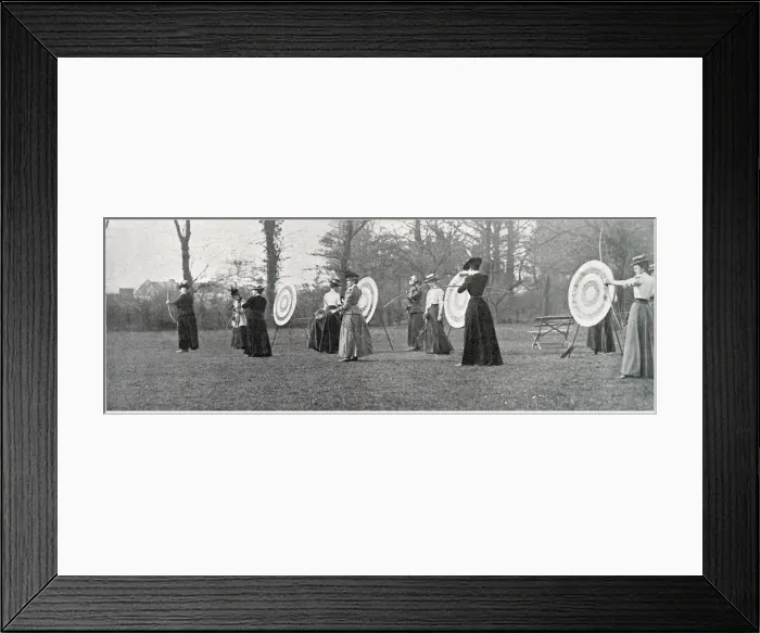 Framed Print : At the seventy yards. Date: 1901 Framed Print : At the seventy yards. Date: 1901