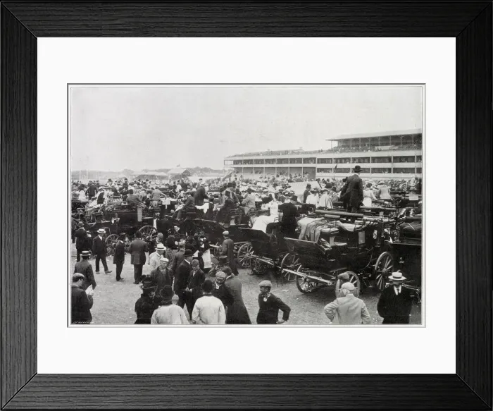 Framed Print : On the coaches, luncheon time. Date: June 1901